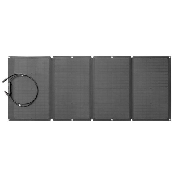 Ecoflow 160W Solarpanele tragbar und klappbar in schwarz.