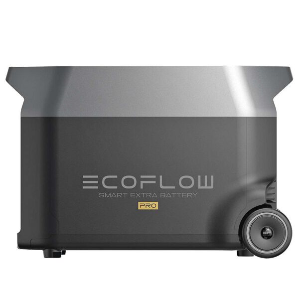 Ecoflow Delta Pro extra Batterie, von linker Seite fotografiert